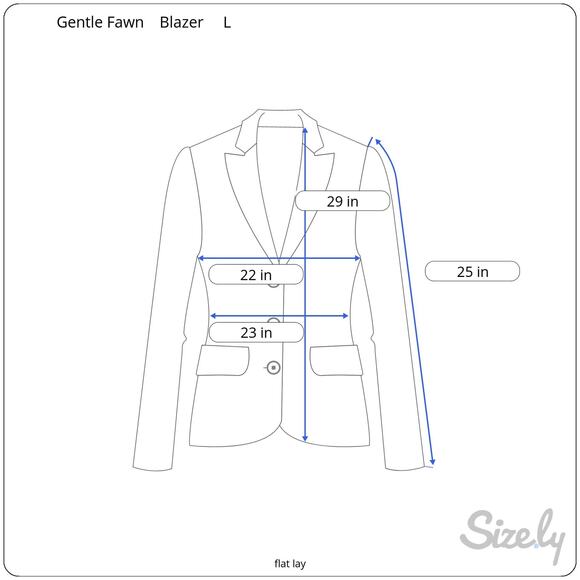 Gentle Fawn Field Blazer 100% Cotton Twill Double Breasted Large Pockets Sage L - Picture 8 of 8